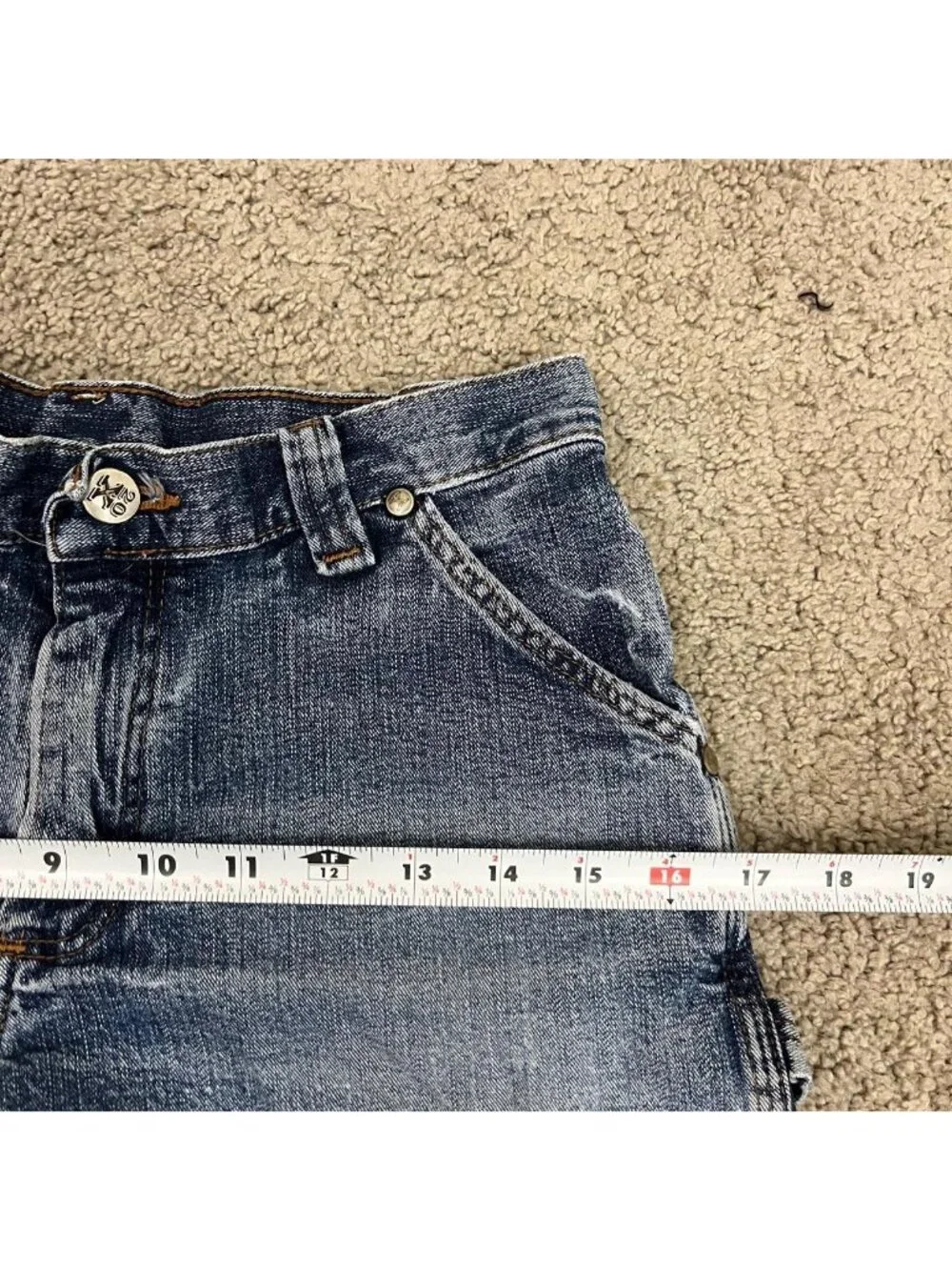 y2k distressed denim preppy summer jean cargo shorts